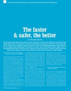 BTJ 3-4/24 - MARITIME: The faster & safer, the better. Interview with Diana Barrios, Acting Head of Membership, WindEurope