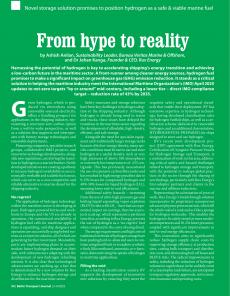 BTJ 3-4/25 - TECHNOLOGY: From hype to reality. Novel storage solution promises to position hydrogen as a safe & viable marine fuel