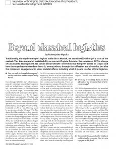 BTJ 3-4/25 - SUSTAINABILITY: Beyond classical logistics. Interview with Virginie Delcroix, Executive Vice President, Sustainable Development, GEODIS