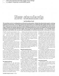 BTJ 3-4/25 - SUSTAINABILITY: New standards. How procurement and ship supply must change to support shipping's sustainability goals