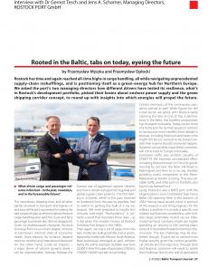 BTJ 3-4/26 - BTJ TRIP: Rooted in the Baltic, tabs on today, eyeing the future. Interview with Dr Gernot Tesch and Jens A. Scharner, Managing Directors, ROSTOCK PORT GmbH