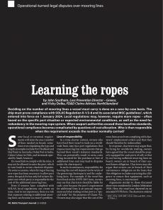 BTJ 3-4/26 - LEGAL: Learning the ropes. Operational-turned-legal disputes over mooring lines