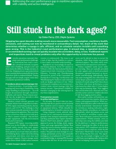BTJ 3-4/26 - TECHNOLOGY: Still stuck in the dark ages? Addressing the next performance gap in maritime operations with visibility and active intelligence