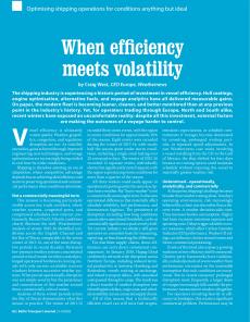 BTJ 3-4/26 - MARITIME: When efficiency meets volatility. Optimising shipping operations for conditions anything but ideal