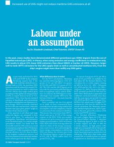 The Friday Long Read: Labour under an assumption. Increased use of LNG might not reduce maritime GHG emissions at all