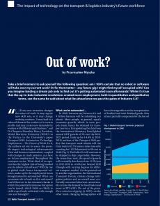 BTJ 5/19 - Economy: Out of work? The impact of technology on the transport & logistics industry's future workforce