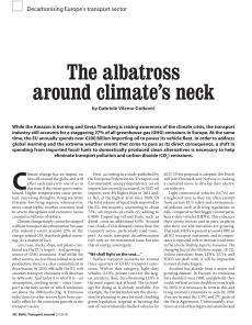 BTJ 5/19 - Sustainability: The albatross around climate's neck. Decarbonising Europe's transport sector