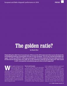 BTJ 5/19 - Focus: The golden ratio? European and Baltic shipyards' performance in 2018