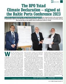 BTJ 5/23 - BPO NEWSLETTER: The BPO Ystad Climate Declaration - signed at the Baltic Ports Conference 2023