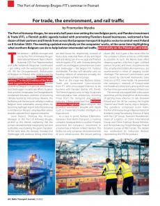 BTJ 5/23 - EVENTS: For trade, the environment, and rail traffic. The Port of Antwerp-Bruges-FIT's seminar in Poznań