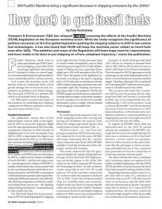 BTJ 5/23 - SUSTAINABILITY: How (not) to quit fossil fuels. Will FuelEU Maritime bring a significant decrease in shipping emissions by the 2040s?