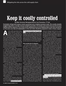 BTJ 5/23 - LEGAL: Keep it coolly controlled. Mitigating the risks across the cold supply chain