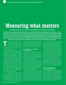 BTJ 5/23 - TECHNOLOGY: Measuring what matters. The importance of data strategy in terminal operations