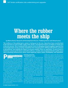 BTJ 5/23 - MARITIME: Where the rubber meets the ship. 'DIY' fender certification risks undermining port upgrades