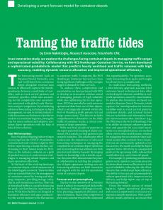 BTJ 5/24 - TECHNOLOGY: Taming the traffic tides. Developing a smart forecast model for container depots