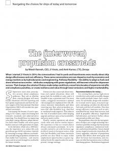 BTJ 5/25 - SUSTAINABILITY: The (interwoven) propulsion crossroads. Navigating the choices for ships of today and tomorrow