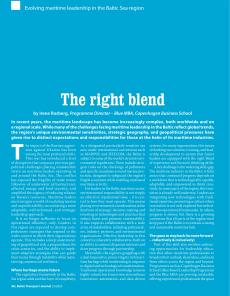 BTJ 5/25 - MARITIME: The right blend. Evolving maritime leadership in the Baltic Sea region