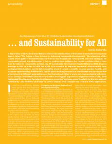 BTJ 6/19 - Report: … and Sustainability for All. Key takeaways from the 2019 Global Sustainable Development Report