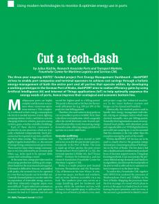 The Friday Long Read: Cut a tech-dash. Using modern technologies to monitor & optimize energy use in ports