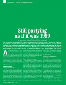 BTJ 6/20 - TECHNOLOGY: Still partying as if it was 1999. The world of buying & selling containers