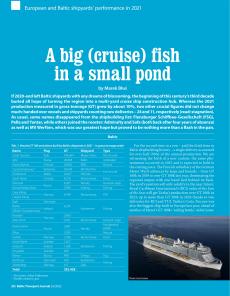 BTJ 6/22 - MARITIME: A big (cruise) fish in a small pond. European and Baltic shipyards' performance in 2021