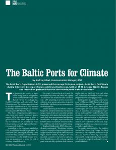 BTJ 6/22 - BPO NEWSLETTER: The Baltic Ports for Climate