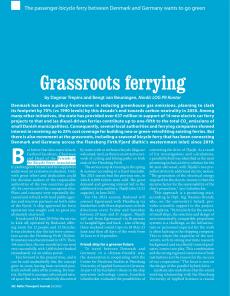 BTJ 6/23 - MARITIME: Grassroots ferrying. The passenger-bicycle ferry between Denmark and Germany wants to go green