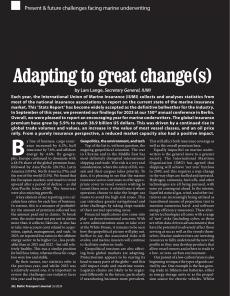 BTJ 6/24 - LEGAL: Adapting to great change(s). Present & future challenges facing marine underwriting