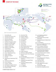 BTJ 6/24 - CHART OF THE ISSUE: Map of Green Shipping Corridor initiatives
