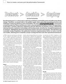 BTJ 6/24 - SUSTAINABILITY: Detect > decide > deploy. How to create a net-zero port decarbonisation framework