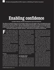 BTJ 6/24 - LEGAL: Enabling confidence. Climate and geopolitical shifts require a rethinking of marine insurance