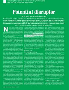 BTJ 6/24 - TECHNOLOGY: Potential disruptor. Assessing the viability of nuclear power systems in ship, port and fuel production applications