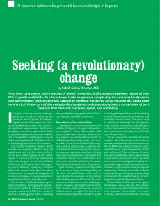 BTJ 6/24 - TECHNOLOGY: Seeking (a revolutionary) change. AI-powered solutions for present & future challenges in logistics