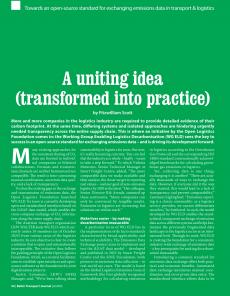 BTJ 6/25 - TECHNOLOGY: A uniting idea (transformed into practice). Towards an open-source standard for exchanging emissions data in transport & logistics