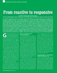 BTJ 6/25 - TECHNOLOGY: From reactive to responsive. KILOG's AI journey at HHLA terminals