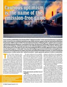 BTJ 6/18 - Report: Cautious optimism is the name of the emission-free game. Governments reined in to let innovation lead the way to zero-emission shipping