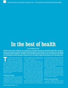 BTJ 2/21 - MARITIME: In the best of health. The importance of proper eating at sea - for physical and mental well-being alike