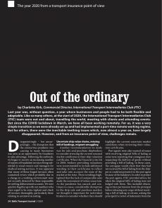 BTJ 1/21 - LEGAL: Out of the ordinary. The year 2020 from a transport insurance point of view