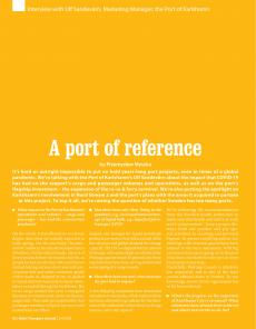 BTJ 3-4/20 - Report: A port of reference. Interview with Ulf Sandevärn, Marketing Manager, the Port of Karlshamn