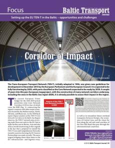 BTJ 6/18 - Corridor of Impact. Setting up the EU TEN-T in the Baltic - opportunities and challenges