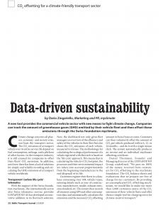 BTJ 2/20 - Sustainability: Data-driven sustainability. CO2 offsetting for a climate-friendly transport sector