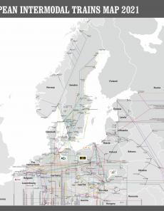 European Intermodal Trains Map 2021