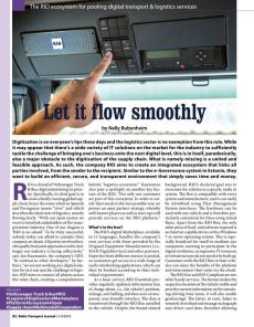 BTJ 3-4/18 - Focus: Let it flow smoothly. the rio ecosystem for pooling digital transport & logistics services