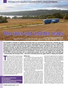 BTJ 3-4/18 - Focus: One sows and another reaps. The impact of Via Carpathia on the ports of Gdynia, Gdańsk, and Klaipėda