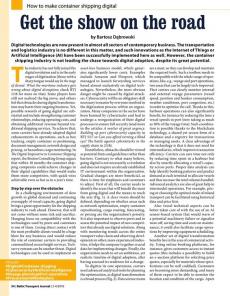 BTJ 3-4/18 - Get the show on the road. How to make container shipping digital