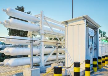 A hydrogen-filling station in Hamburg