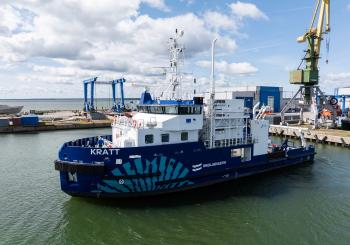 Estonia's multipurpose workboat - ready for launching