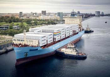 Maersk's first methanol feeder - christened