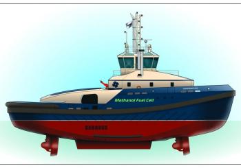 World's first methanol fuel cell tug