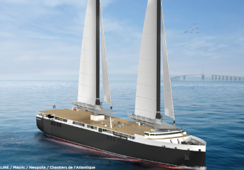 NEOLINE's first Neoliner with sails from Chantiers de l'Atlantique